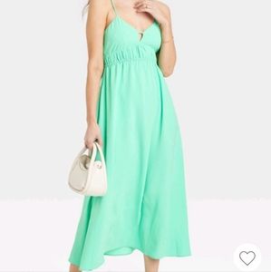 ISO Target A New Day Spaghetti Strap Dress, Green XS